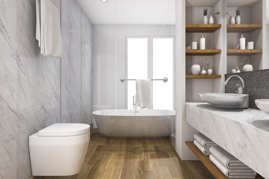 Un bagno moderno e funzionale